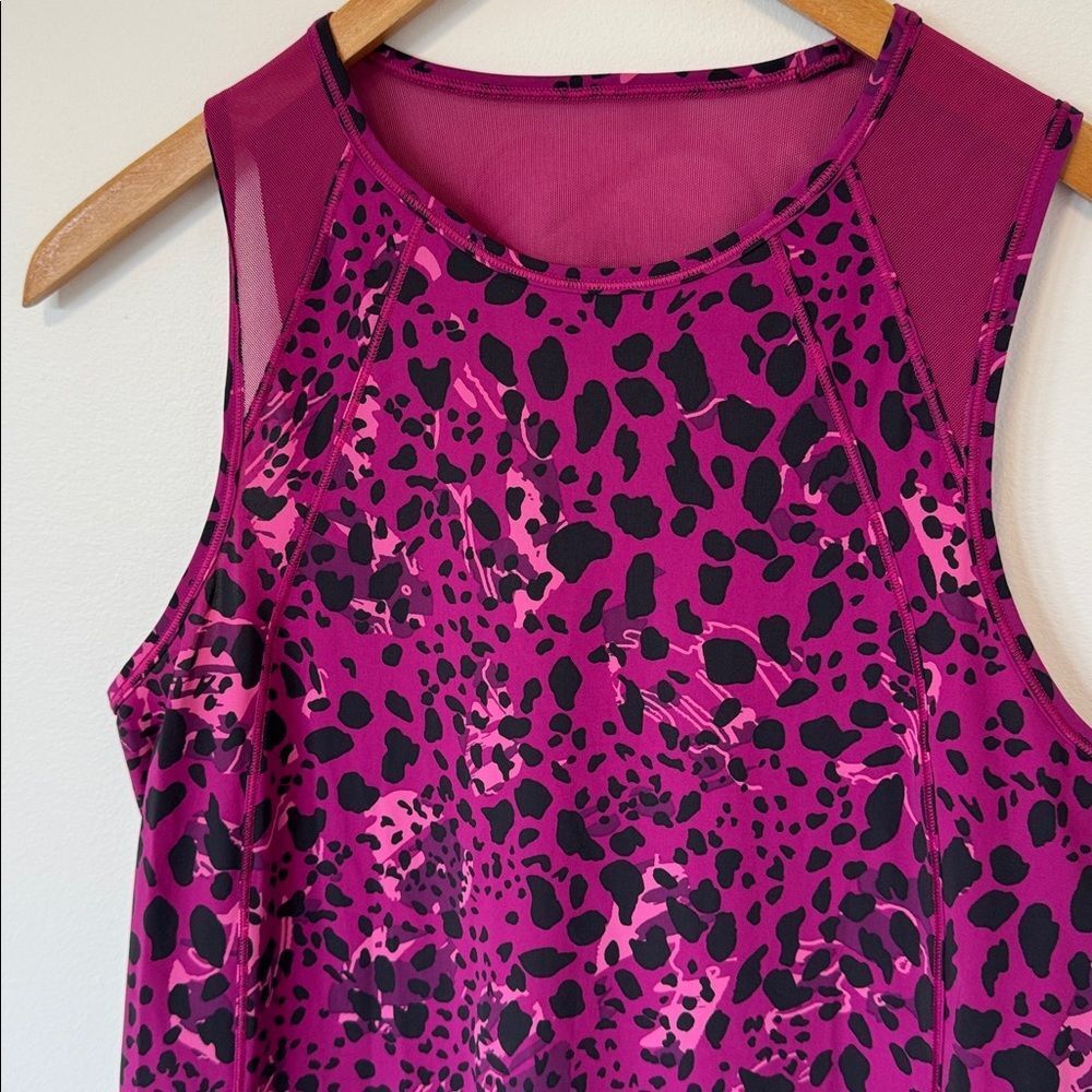 lululemon Sculpt Tank Top Magenta Cheetah Size 6